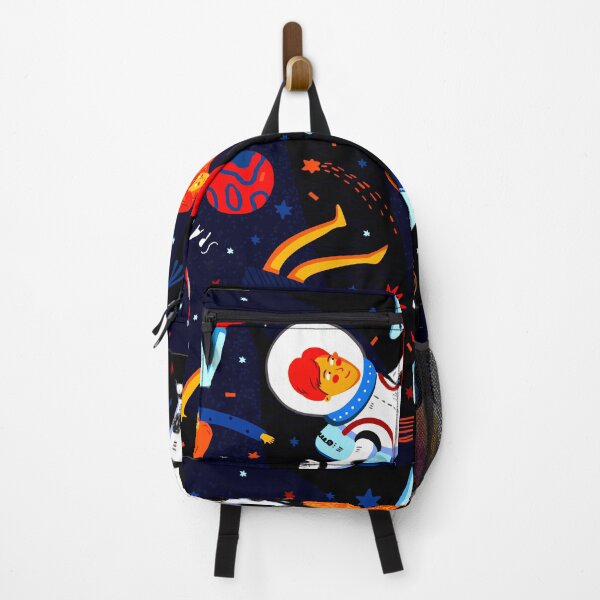 Item preview, colorful cartoon astronauts and planets space pattern designed and sold by FahdSpaceArt.