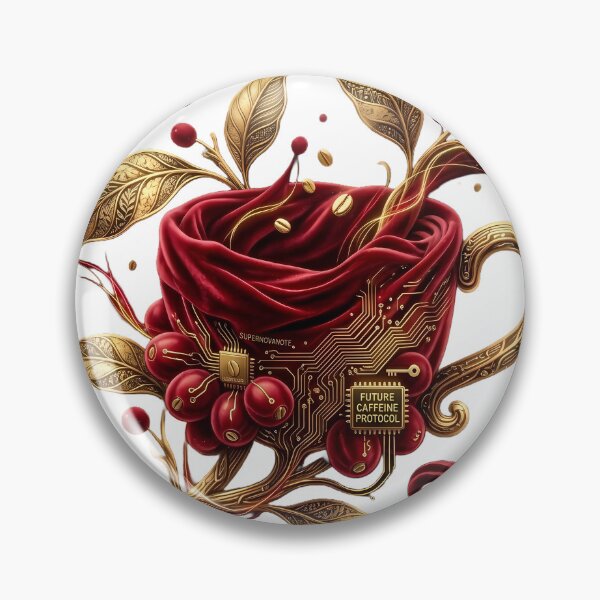 Item preview, Golden Botanical Caffeine Protocol: Luxury Cyber Coffee Art designed and sold by SupernovaNote.