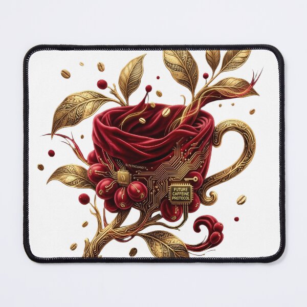 Item preview, Golden Botanical Caffeine Protocol: Luxury Cyber Coffee Art designed and sold by SupernovaNote.