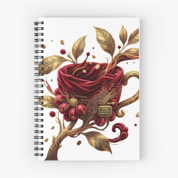 Item preview, Golden Botanical Caffeine Protocol: Luxury Cyber Coffee Art designed and sold by SupernovaNote.