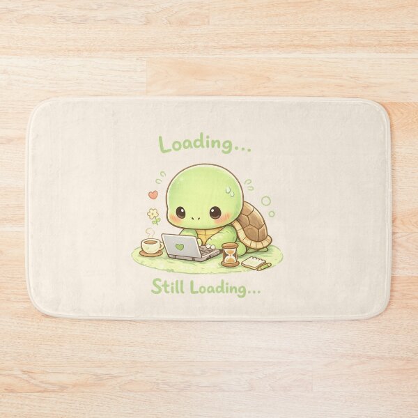 Item preview, Cute Slow Turtle Laptop Loading Meme - Loading....Still Loading | Kawaii Work From Home Humor Art designed and sold by PopCulturePixel.