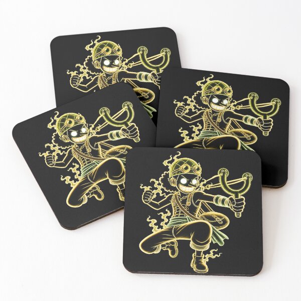 Item preview, The Brave Sniper of the Sea - Glowing Gold Neon Silhouette designed and sold by GomuStyles.