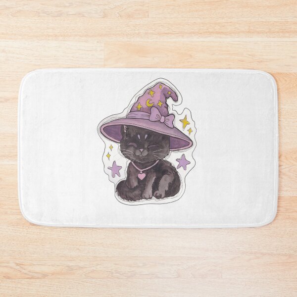 Item preview, Wizard Kitty — Cute Hand Drawn Gothic Cat Art designed and sold by Darkfully-Done.