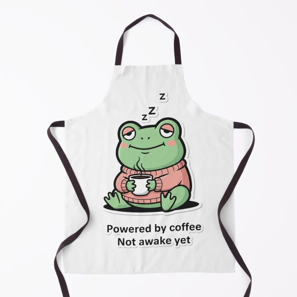 Item preview, Powered by Coffee Frog Sticker | Funny Morning Coffee Lover Design designed and sold by MMK1SHOP.