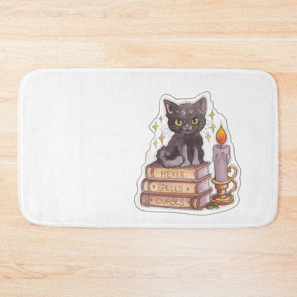 Item preview, Spell Book Kitty — Cute Hand Drawn Gothic Cat Art designed and sold by Darkfully-Done.
