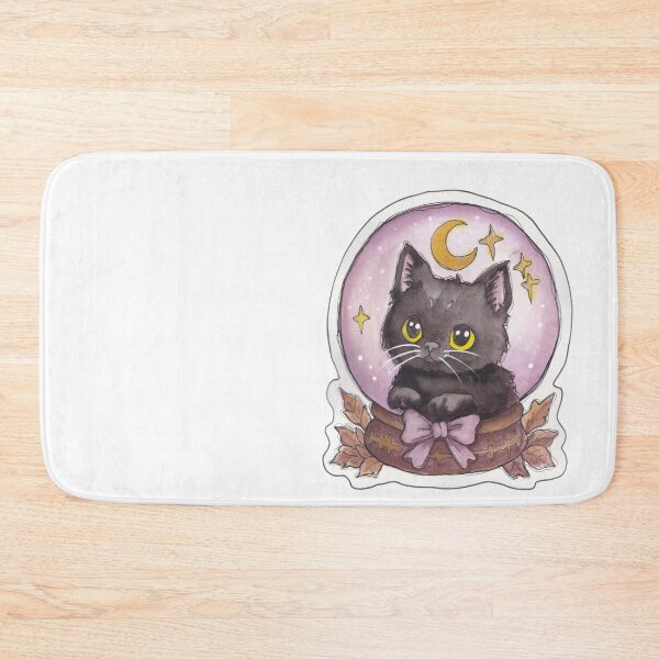 Item preview, Fortune Kitty — Cute Hand Drawn Gothic Cat Art designed and sold by Darkfully-Done.