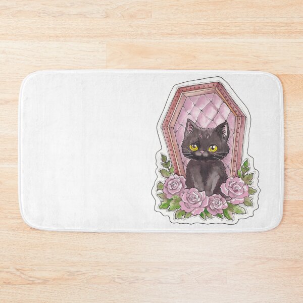 Item preview, Coffin Kitty — Cute Hand Drawn Gothic Cat Art designed and sold by Darkfully-Done.