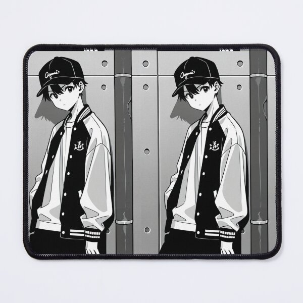 Item preview, Fashion - Man in Black Varsity Jacket Snapback Streetwear Anime Variant 2 designed and sold by AnimeShin.
