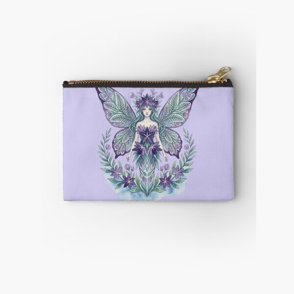 Item preview, Stylized faerie in purple and jade, on lavender designed and sold by Faerieglen.