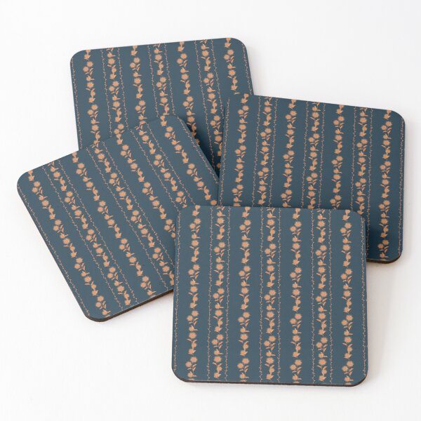 Item preview, Golden Wildflower Stripe Seamless Pattern designed and sold by thanratdesign.