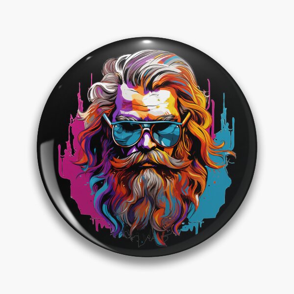 Item preview, Colorful Viking Beard Sunglasses Neon Aesthetic Design designed and sold by CyfroweMysli.