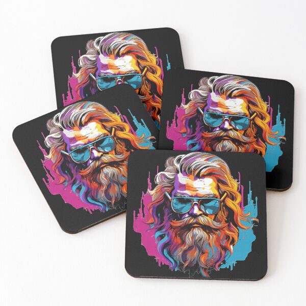 Item preview, Colorful Viking Beard Sunglasses Neon Aesthetic Design designed and sold by CyfroweMysli.