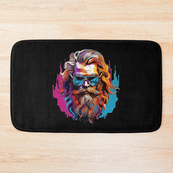 Item preview, Colorful Viking Beard Sunglasses Neon Aesthetic Design designed and sold by CyfroweMysli.