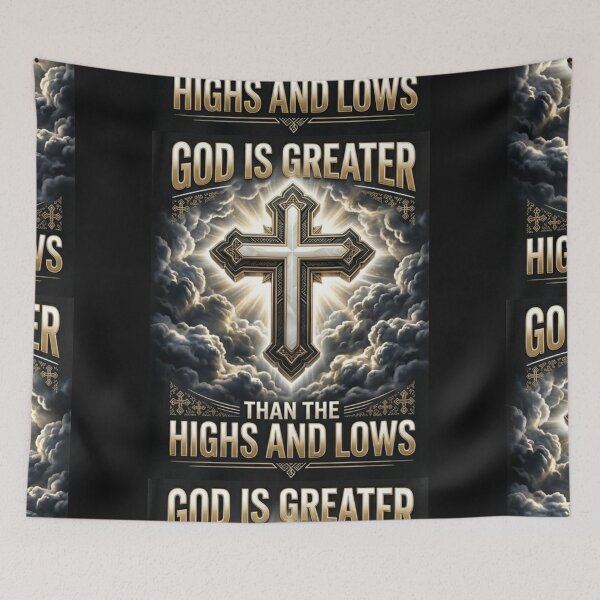 Item preview, GOD IS GREATER THAN THE HIGHS & LOWS ✝️ | Viral Christian Streetwear | Luxury Faith Design designed and sold by Hype-Loop71.