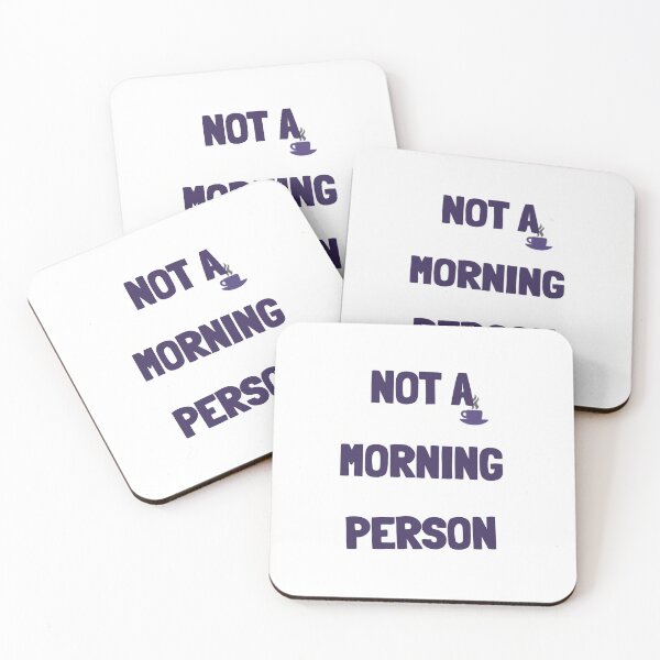 Item preview, Not a Morning Person - Funny Night Owl Coffee Lover Tee designed and sold by RedRubyBubble.