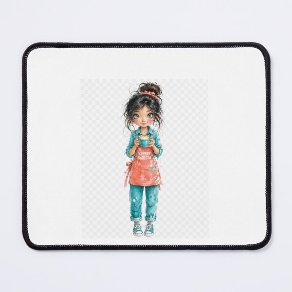 Item preview, Expert Barista" Whimsical Coffee Girl designed and sold by Creative Nook.