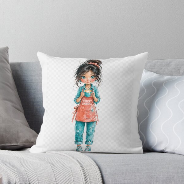 Item preview, Expert Barista" Whimsical Coffee Girl designed and sold by Creative Nook.