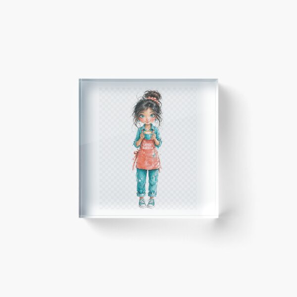 Item preview, Expert Barista" Whimsical Coffee Girl designed and sold by Creative Nook.