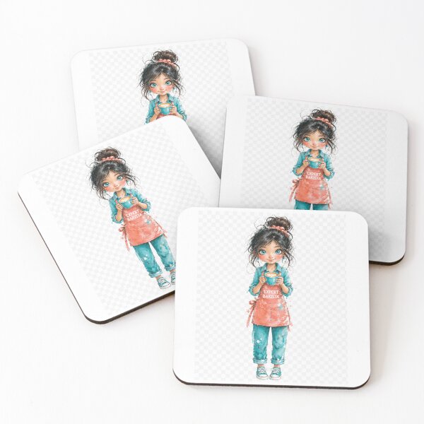 Item preview, Expert Barista" Whimsical Coffee Girl designed and sold by Creative Nook.