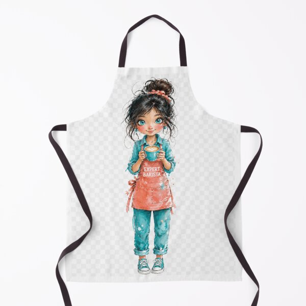 Item preview, Expert Barista" Whimsical Coffee Girl designed and sold by Creative Nook.