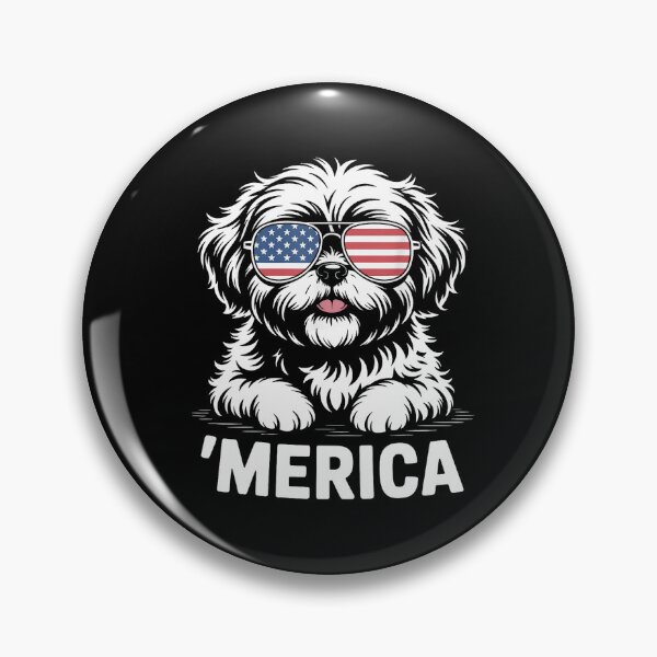 Item preview, shih tzu dog america patriotic 4th of july american flag  designed and sold by CAnastazyshop.