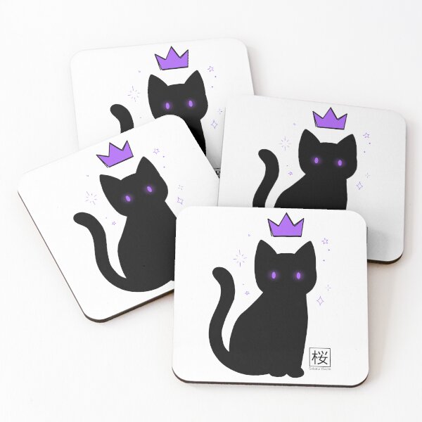 Item preview, Elegant Black Cat Purple Crown designed and sold by SakuraHaven.