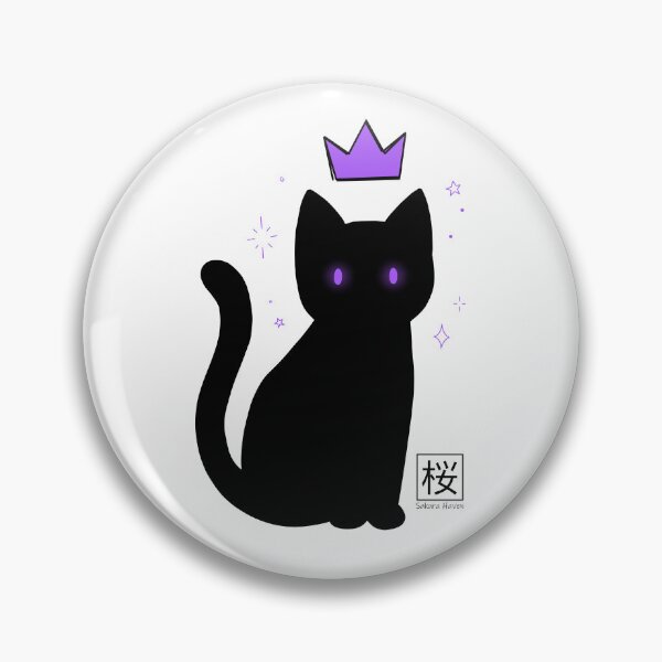 Item preview, Elegant Black Cat Purple Crown designed and sold by SakuraHaven.