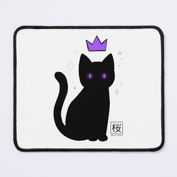 Item preview, Elegant Black Cat Purple Crown designed and sold by SakuraHaven.