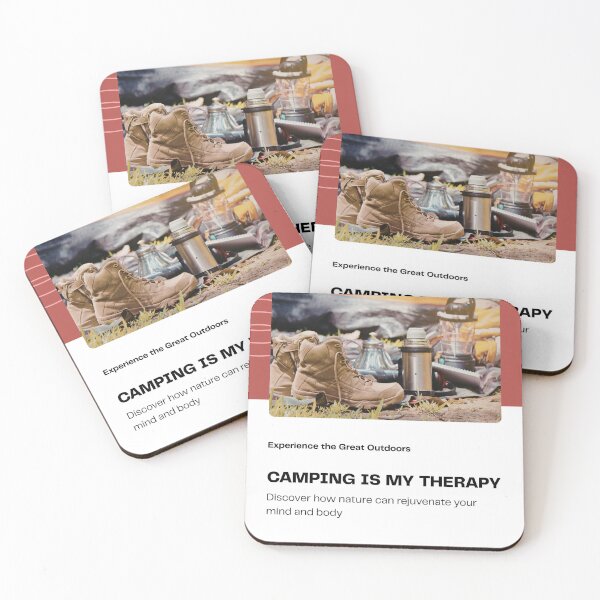 Item preview, Camping is My Therapy - Funny Outdoor Camping Lover Tee designed and sold by RedRubyBubble.