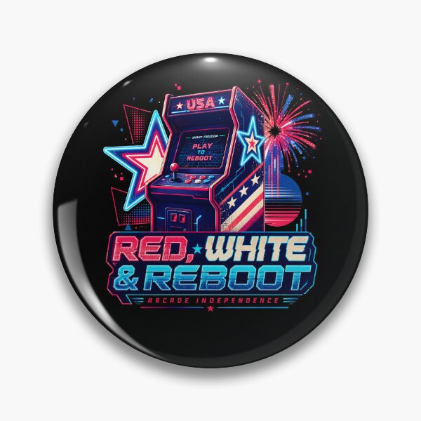 Item preview, Red White Reboot Arcade designed and sold by Craft Design Alchemy.
