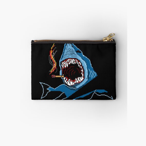 Item preview, Smoking Shark Retro Tattoo Pixel Art designed and sold by RetroRlx.