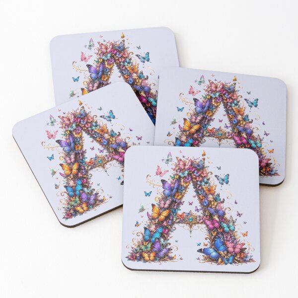 Item preview, Butterfly Fantasy Letter A Monogram designed and sold by JustResultsCo.