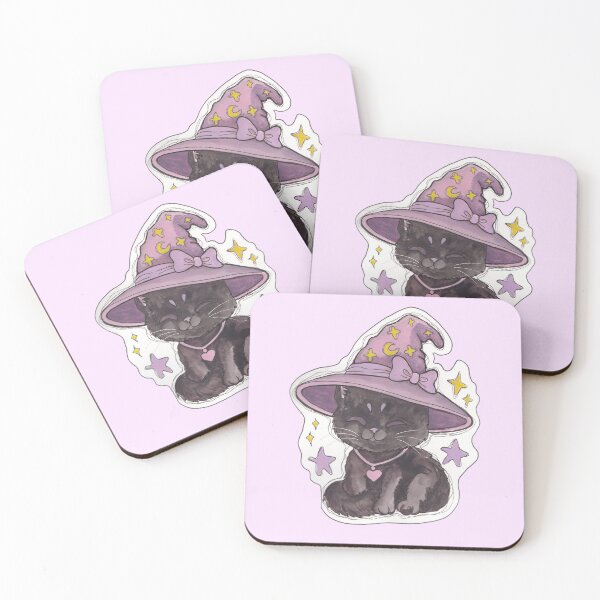 Item preview, Wizard Kitty — Cute Hand Drawn Gothic Cat Art designed and sold by Darkfully-Done.