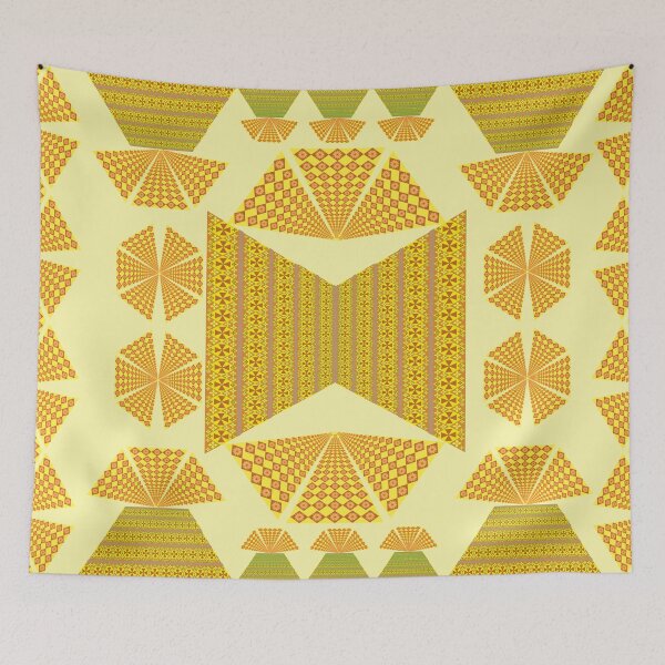 Item preview, Golden Geometric Ethnic Seamless Pattern with Traditional Tribal Motifs designed and sold by Ei-Ei.