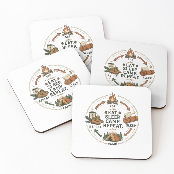Item preview, Eat Sleep Camp Repeat Camping Lifestyle designed and sold by PGRprint.