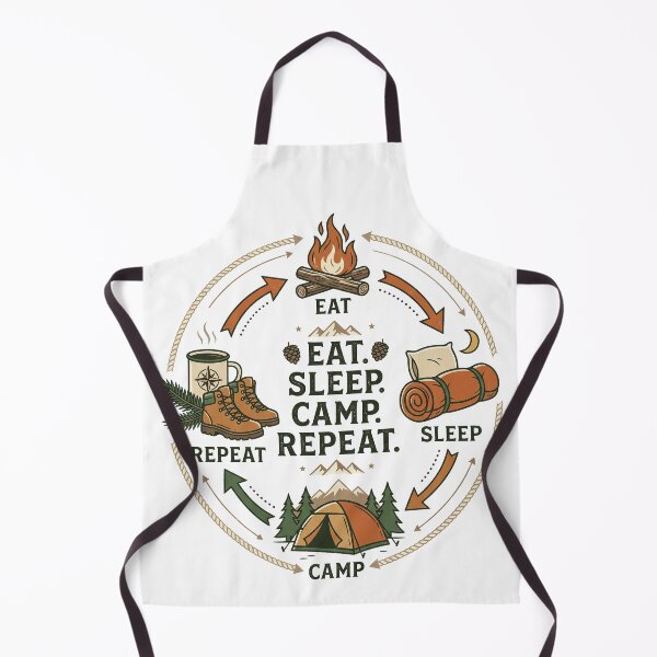 Item preview, Eat Sleep Camp Repeat Camping Lifestyle designed and sold by PGRprint.