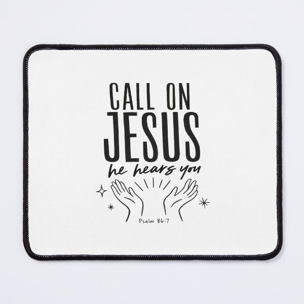 Item preview, Call on Jesus Psalm 86:7 – Minimal Christian Line Art Design for Faith, Prayer & Inspiration designed and sold by Bright Nest Studio.