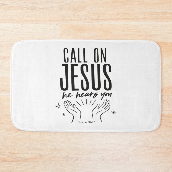 Item preview, Call on Jesus Psalm 86:7 – Minimal Christian Line Art Design for Faith, Prayer & Inspiration designed and sold by Bright Nest Studio.