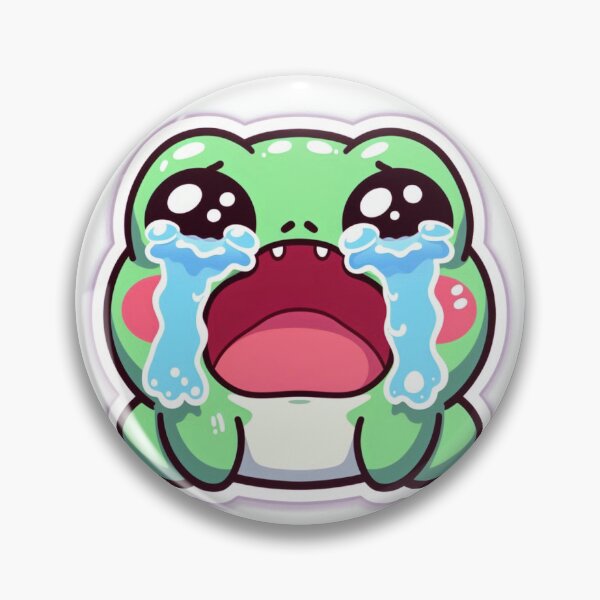 Item preview, Kawaii Crying Frog Sticker designed and sold by PastelPawsArt.