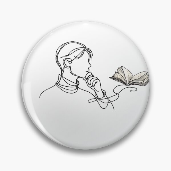 Item preview, Single Line Thinker Portrait designed and sold by PatiImagination.