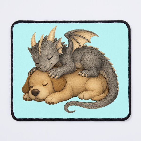 Item preview, Sleeping Dragon and Puppy Friendship designed and sold by Hatchling Hollow.