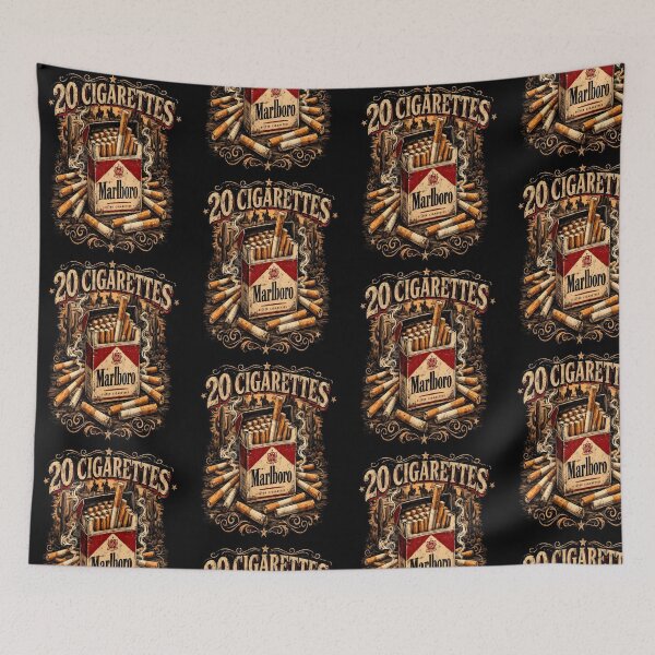Item preview, 20 Cigarettes Vintage Smoker Graphic Retro Tobacco Art designed and sold by Mind-Drift.