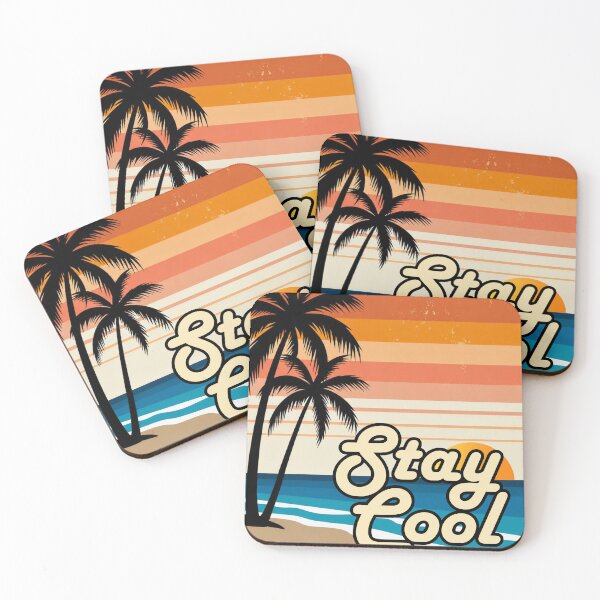 Item preview, Stay Cool Vintage Beach Sunset – Retro Summer Vibes designed and sold by Y2kSurge.