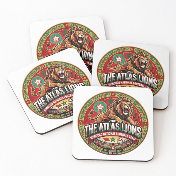 Item preview, The Atlas Lions Morocco National Football Team Die-Cut Sticker designed and sold by cherkishop.