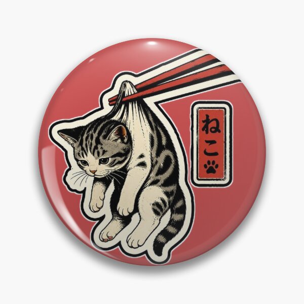 Item preview, Grumpy Cat Picked Up by Chopsticks | Japanese Art designed and sold by Aguri-tei.