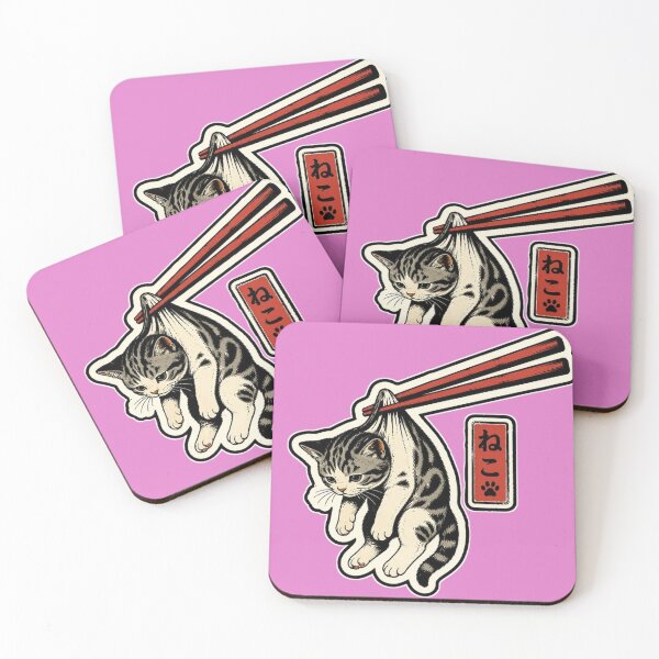 Item preview, Grumpy Cat Picked Up by Chopsticks | Japanese Art designed and sold by Aguri-tei.