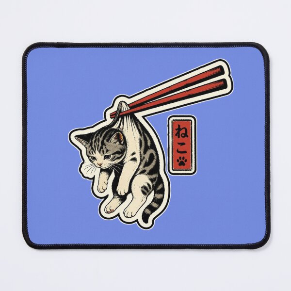 Item preview, Grumpy Cat Picked Up by Chopsticks | Japanese Art designed and sold by Aguri-tei.