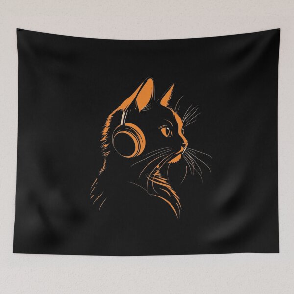 Item preview, Cat listen the music designed and sold by VividMorphk.
