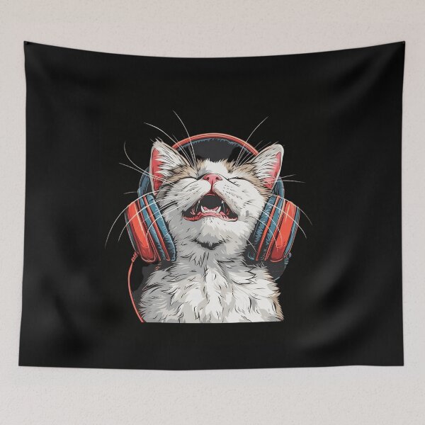 Item preview, Cat listen the music designed and sold by VividMorphk.