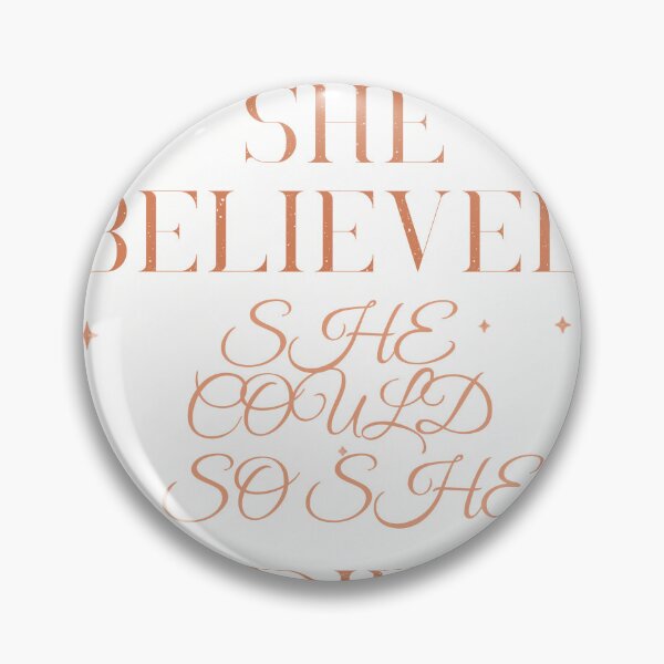 Item preview, She Believed She Could So She Did - Inspirational Women Gift Tee designed and sold by RedRubyBubble.